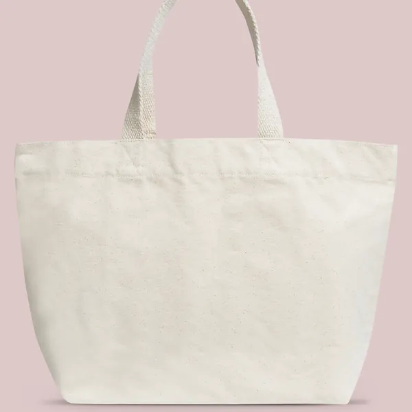 Natural sand-coloured canvas tote bag